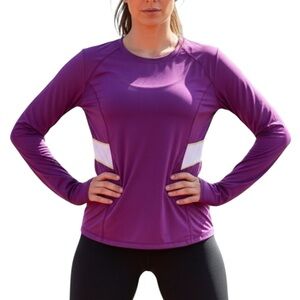 Lululemon Sz 8 Cycling Long Sleeve Top Purple